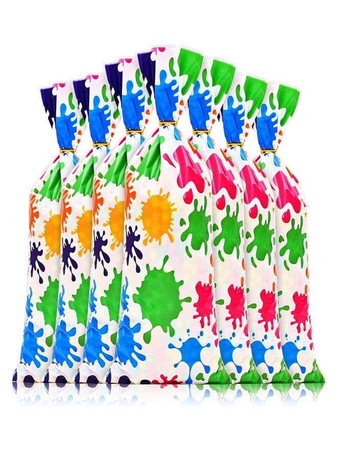 Lecpeting 100 Pcs Artist Paint Treat Bags Colorful Paint Splatter Print Cellophane Candy Bags Art Painting Party Favor with Twist Ties for Artist Painting Theme Birthday Party Supplies - Image 4